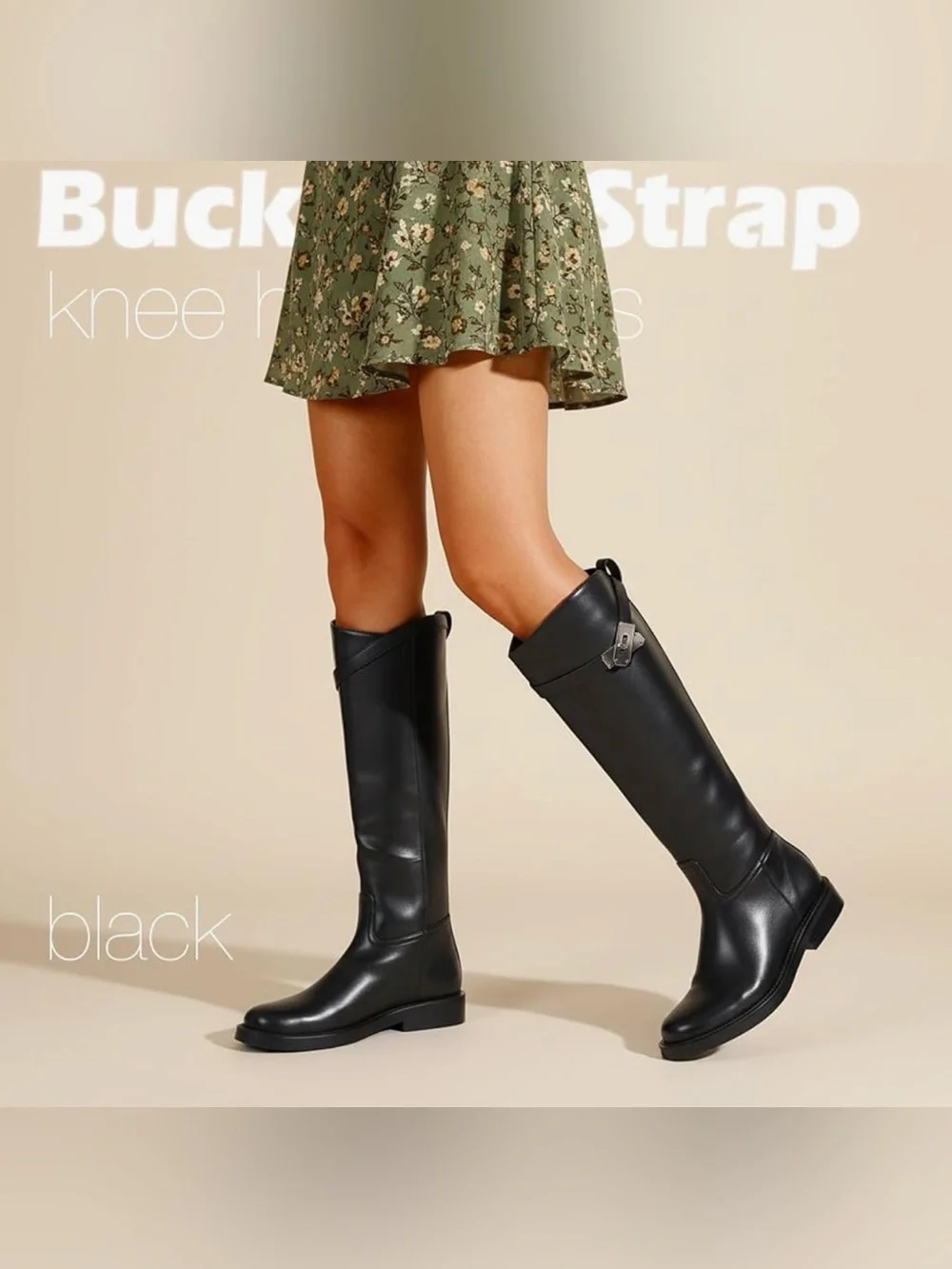 Classic Designer Inspired Black Tall Riding Boots - Women's